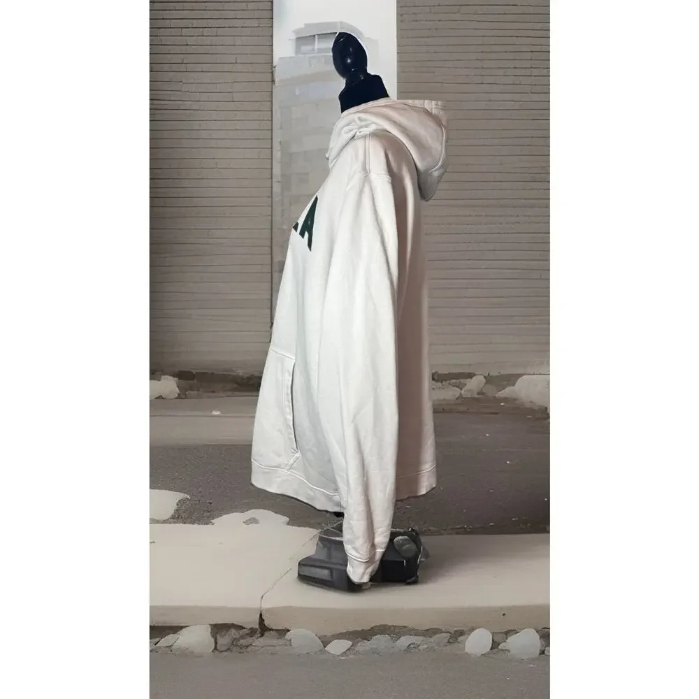 Nike‎ Panola White And Green Hoodie Sweatshirt XL Athleisure Comfort